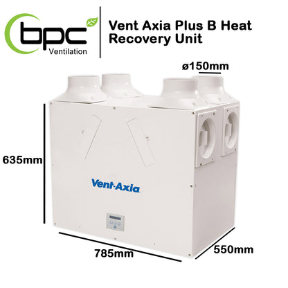 Vent Axia Sentinel Kinetic Plus B Heat Recovery Left Hand Unit - 443028L