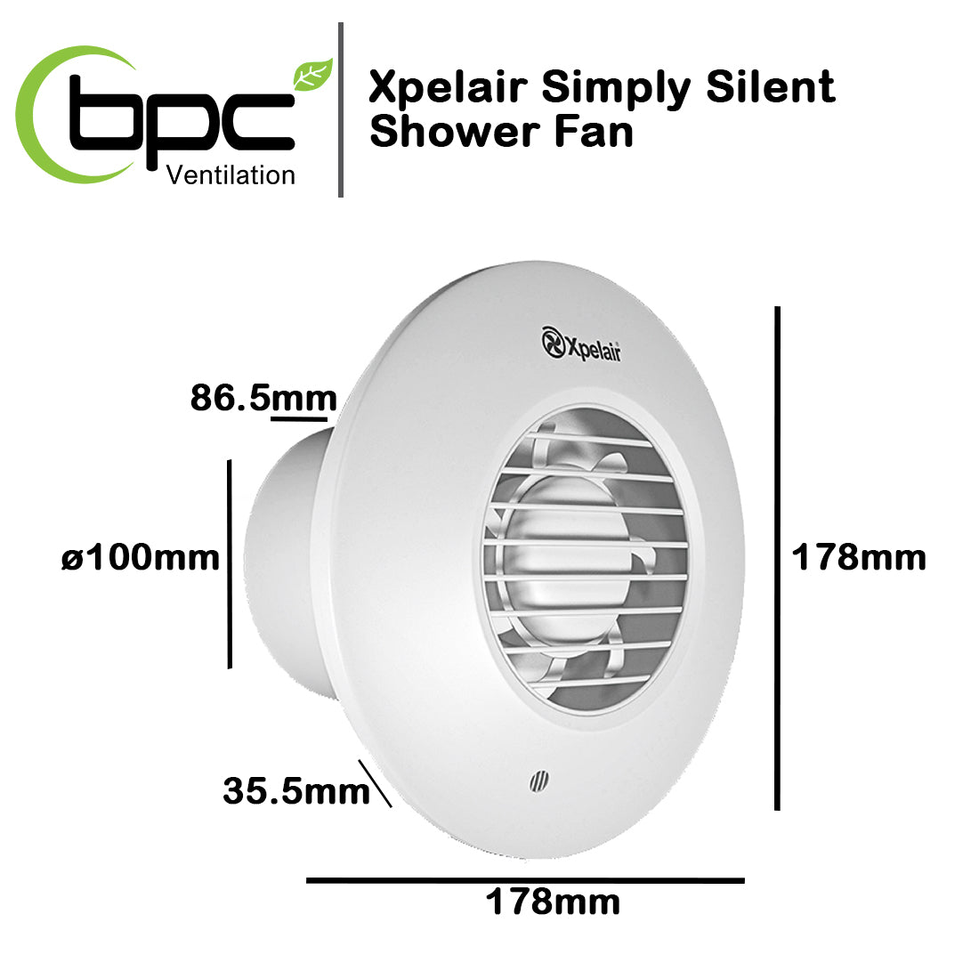 Shower Fan Xpelair Simply Silent Shower Fan – BPC Ventilation Store