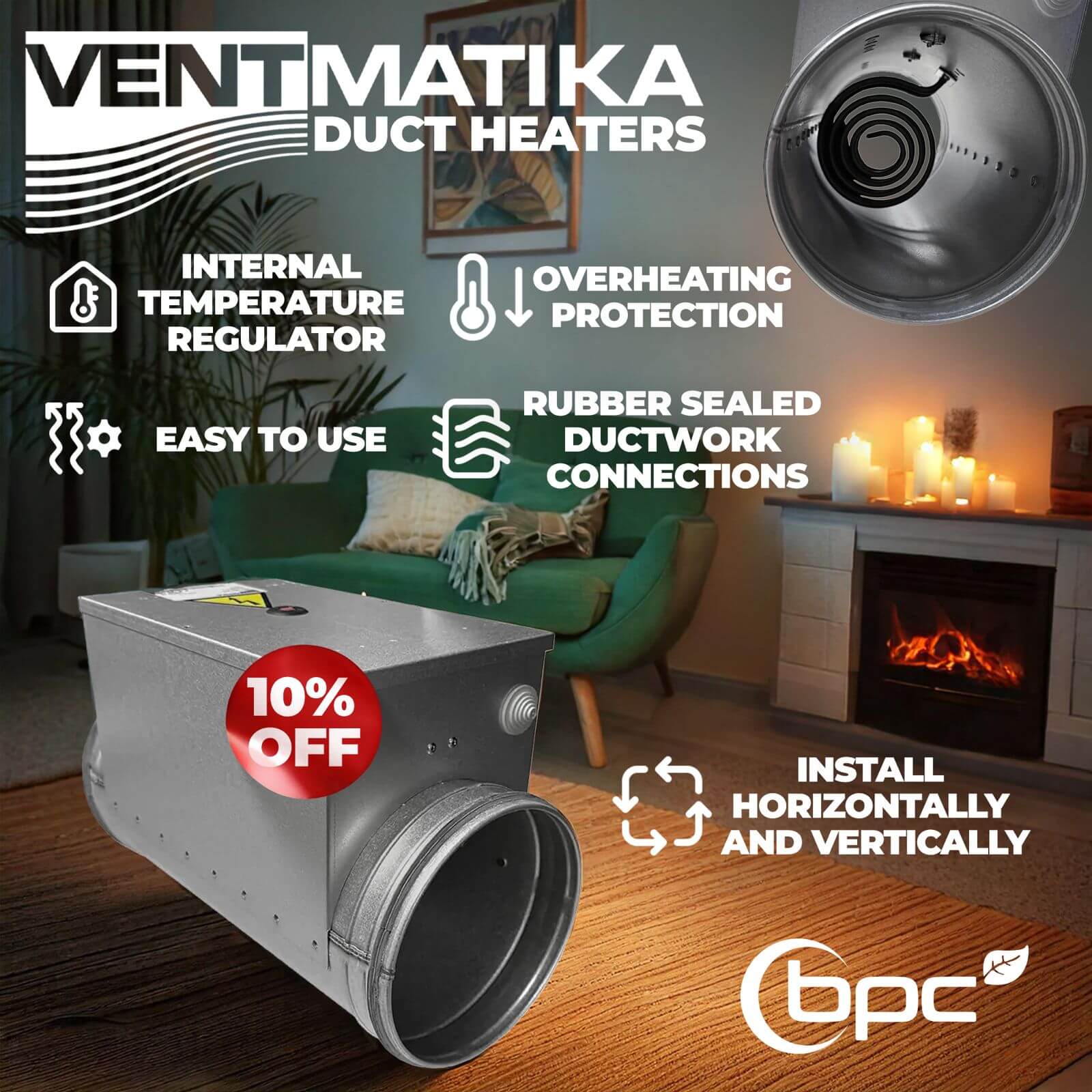 Improve the heat in your home this winter with our range of duct heaters!